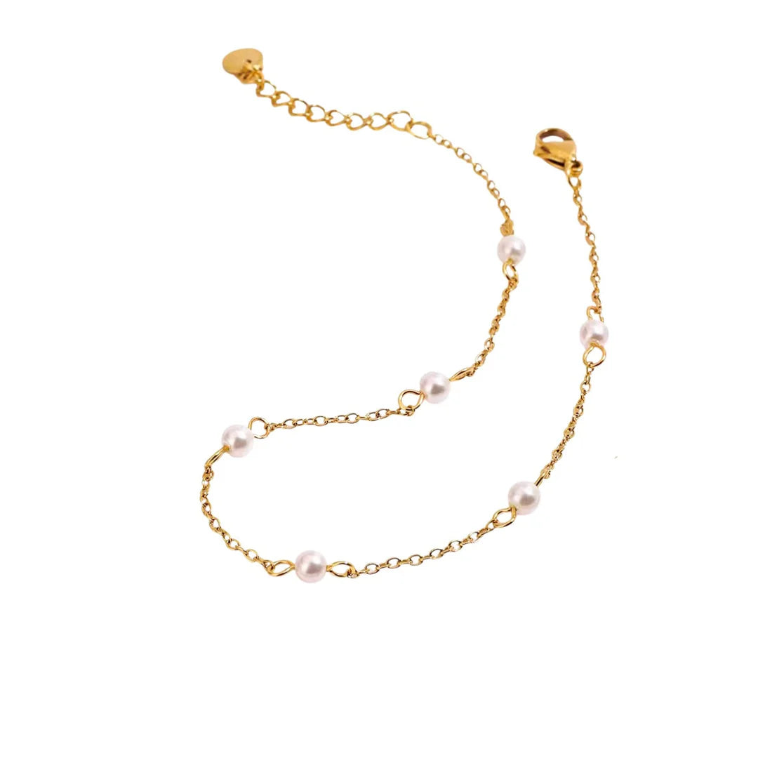 Shivani Pearls Anklet Bracelet